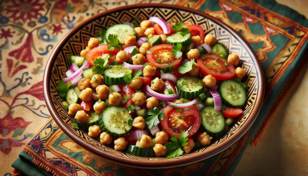 Salade de pois chiches à l'orientale