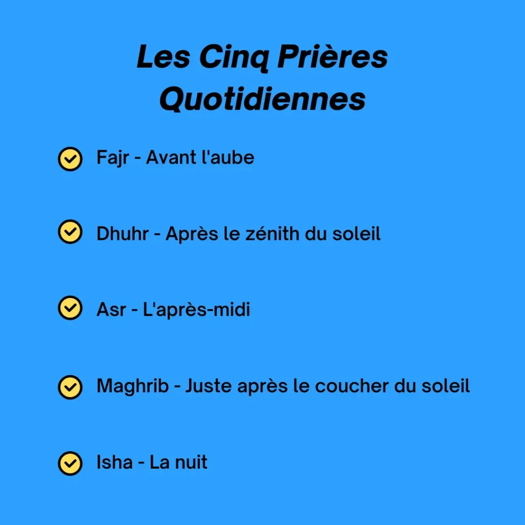 Les cinq prières